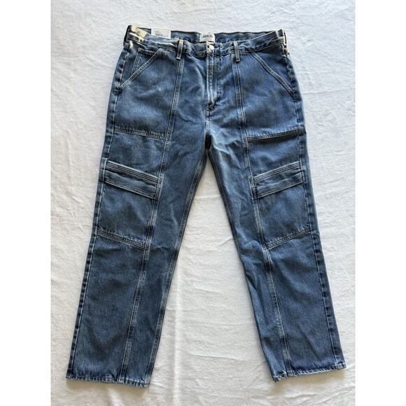 AGOLDE Cooper Cargo in Denim Blue Regulation Women’s Size 34 Style#:A9120-1141 - Picture 2 of 16